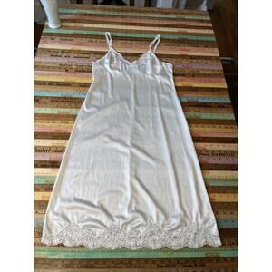 Vintage Adonna Slip Dress Size 34 Regular Ivory  Lace babydoll